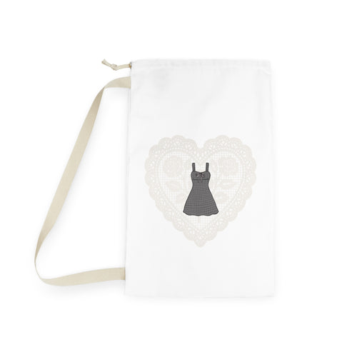 Dress Laundry Bag — Lace Heart Drawstring Laundry Bag