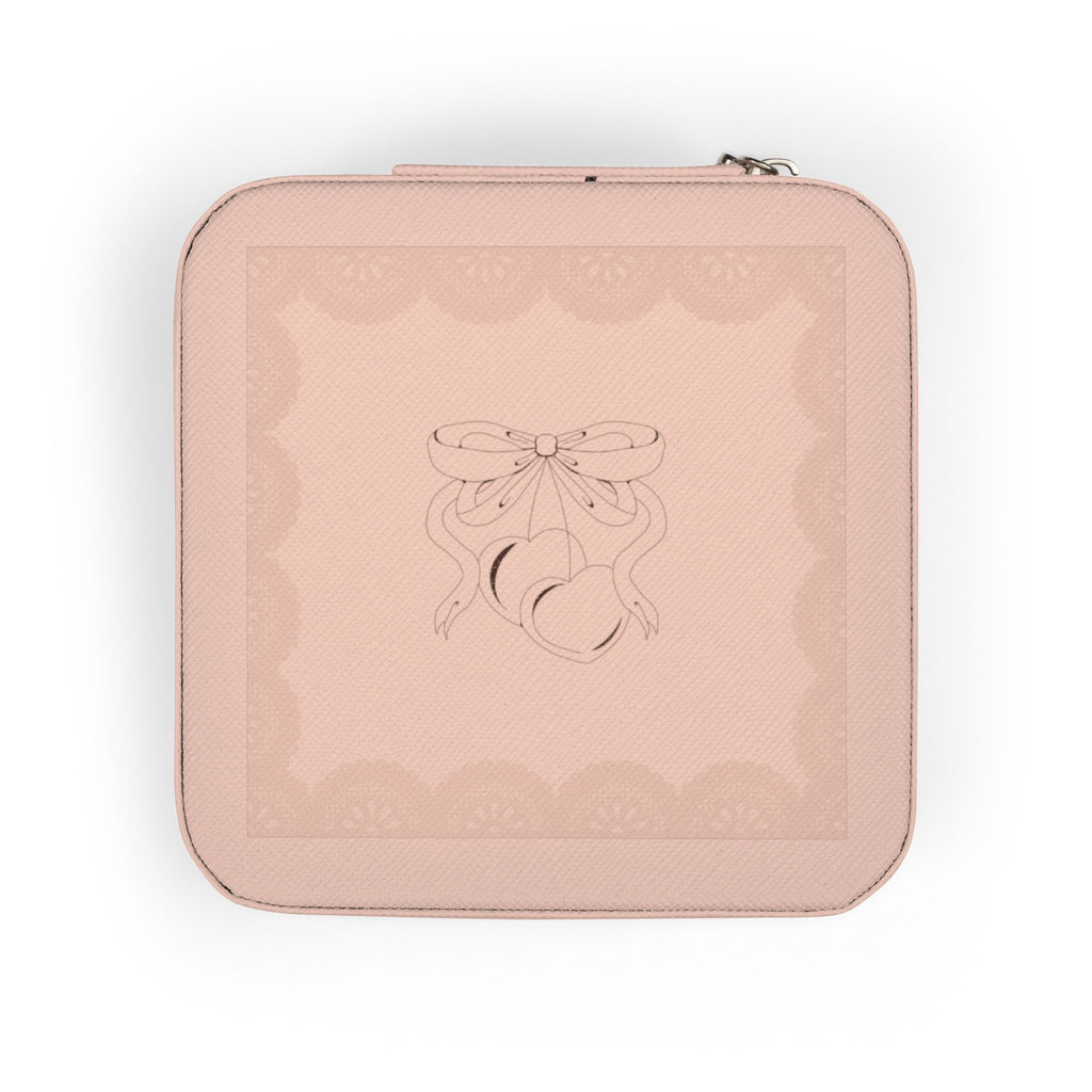 Blush Bow Jewelry Organization Travel Case