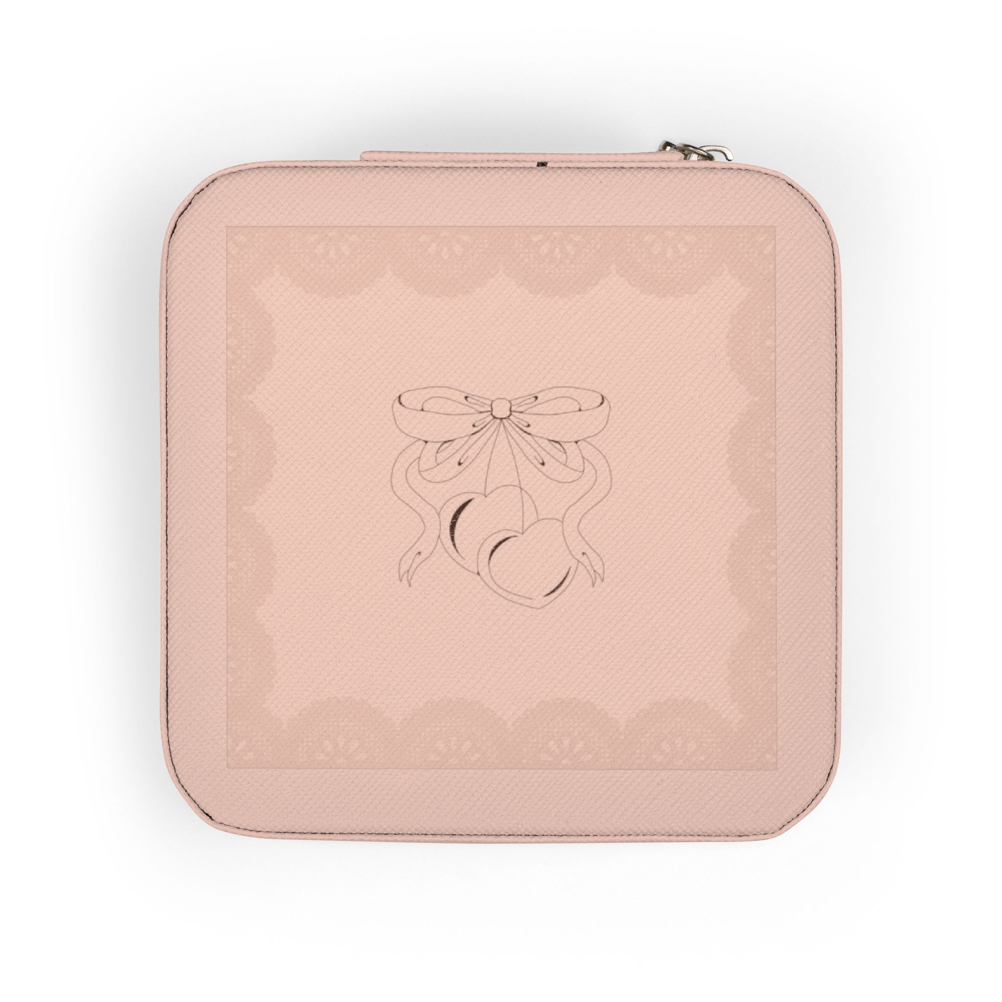 Blush Bow Jewelry Organization Travel Case
