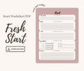 Soft Reset Planner | Printable Wellness Reset Worksheet | Mental Health, Intentional Living PDF