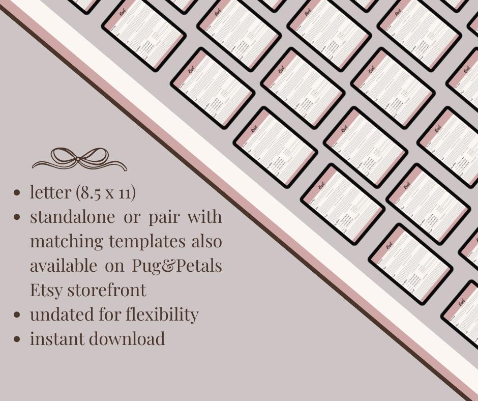 Soft Reset Planner | Printable Wellness Reset Worksheet | Mental Health, Intentional Living PDF